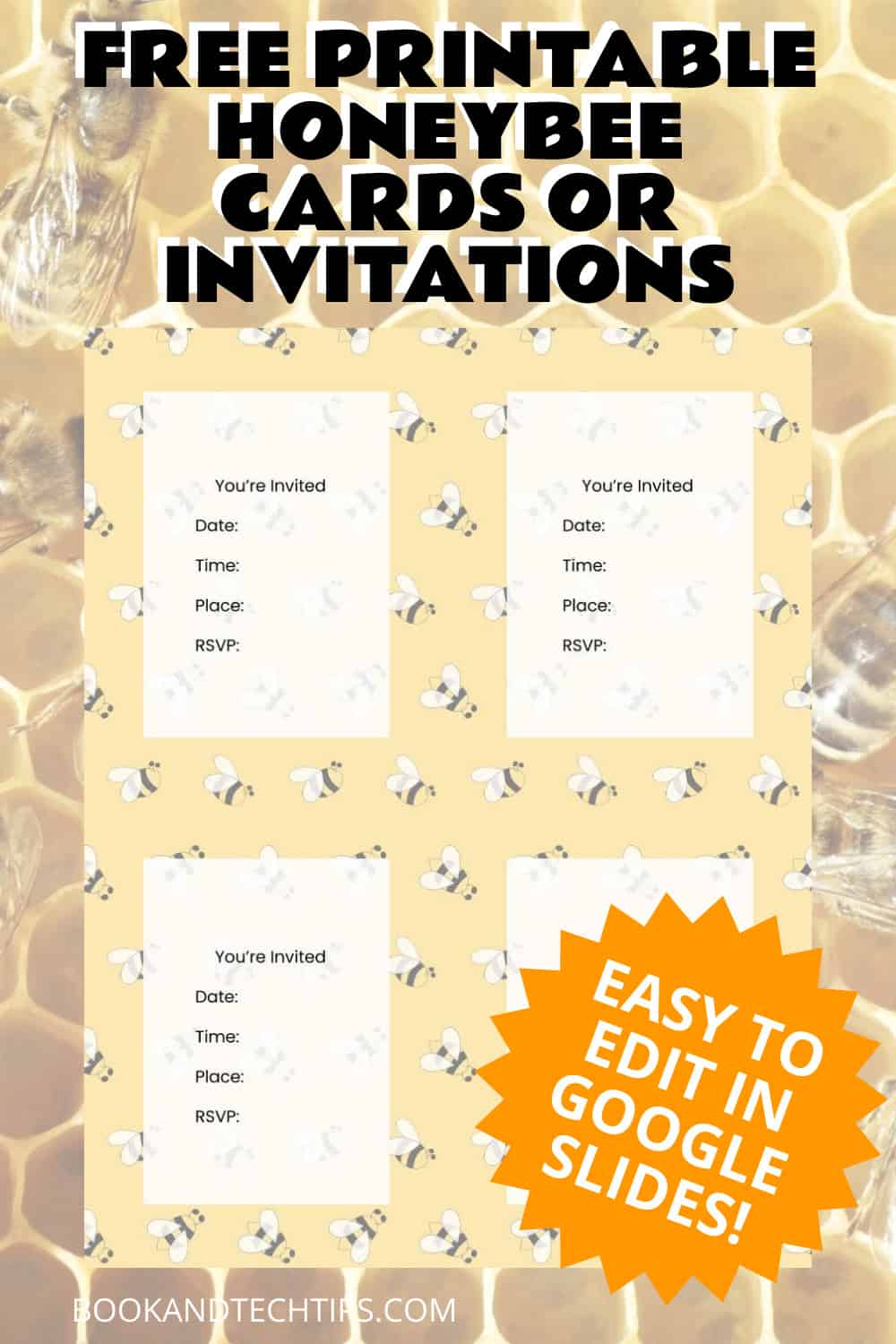 Free honeybee notecards