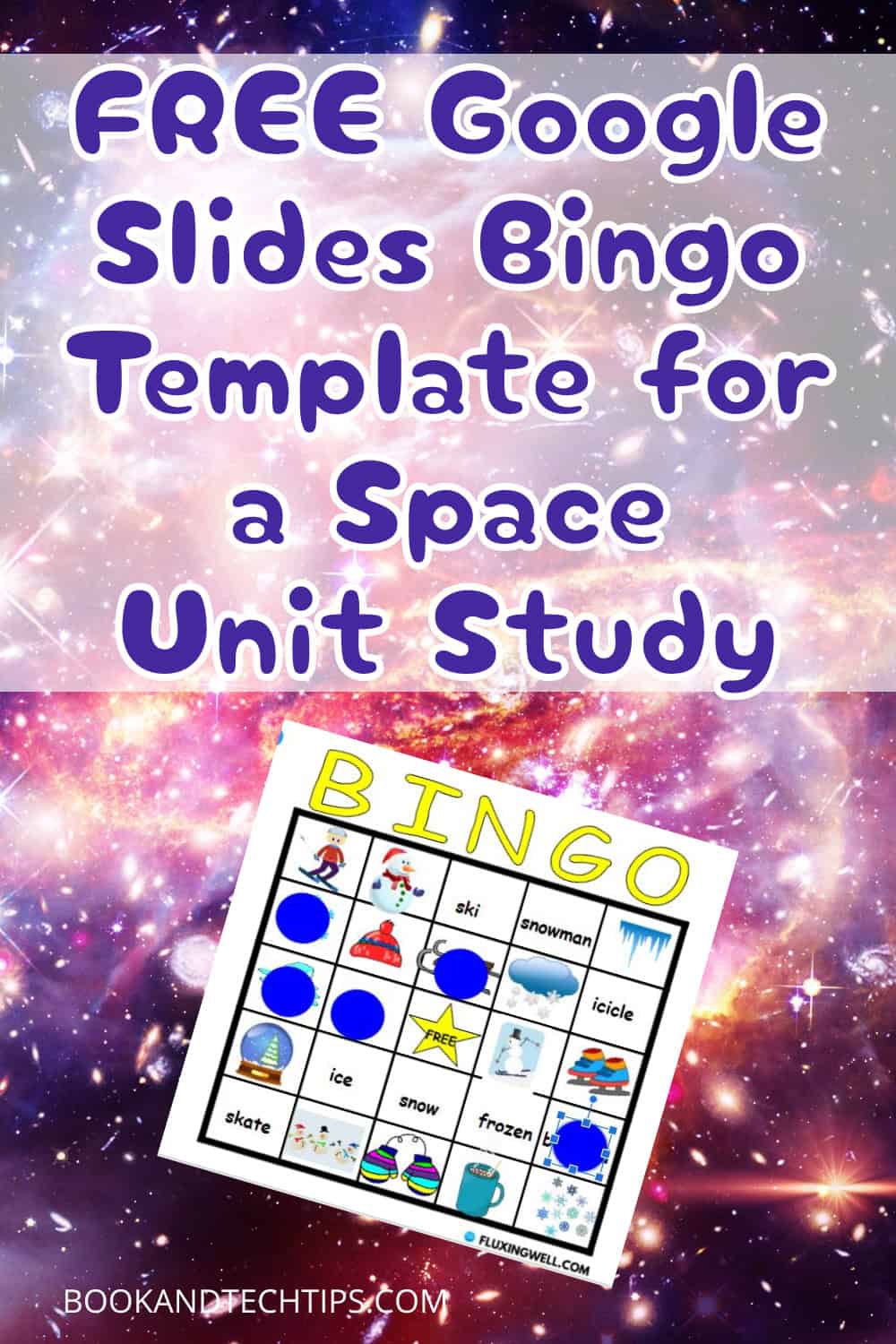 Space books for kids free space bingo template