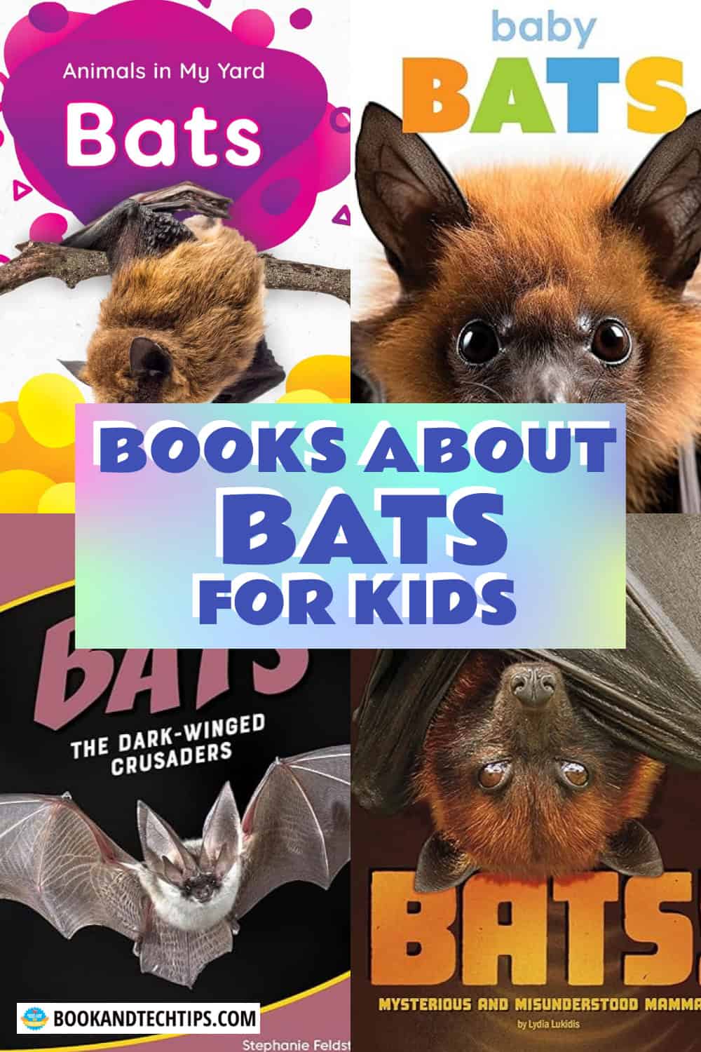 Books About Bats book collage