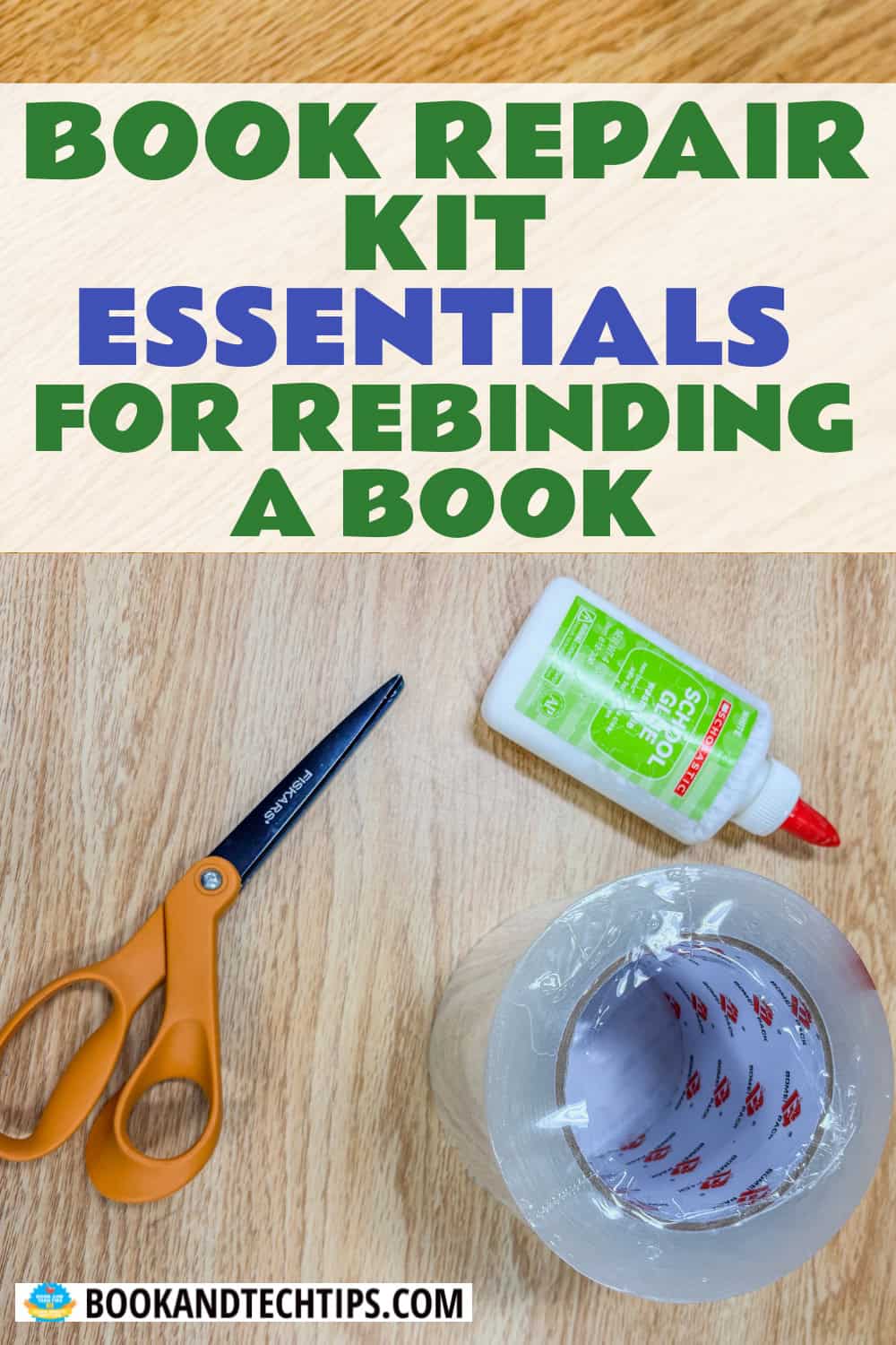 Book repair kit essentials for rebinding a book
